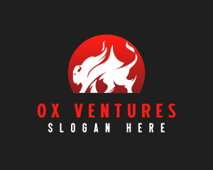 Ox Flame BBQ logo design