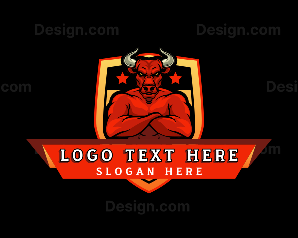 Masculine Angry Bull Logo