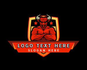 Masculine Angry Bull logo