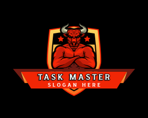 Masculine Angry Bull Logo