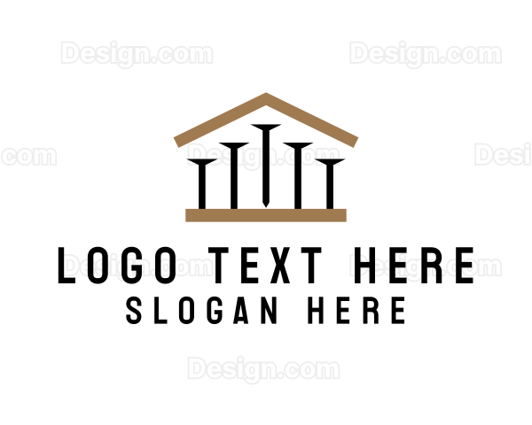 Construction Repair Nail Logo