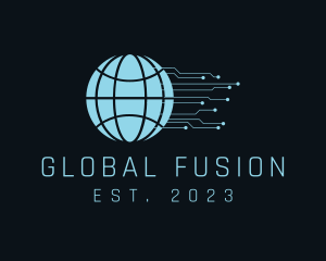 Global Technology Circuit logo design