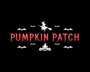 Halloween Witch Pumpkin logo design