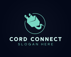 Plug Electrical Cord logo design