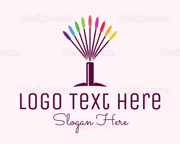 Colorful Beauty Brush Logo