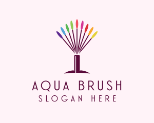 Colorful Beauty Brush  logo design