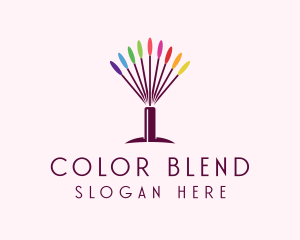 Colorful Beauty Brush  logo design