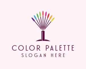 Colorful Beauty Brush  logo design