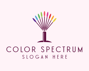 Colorful Beauty Brush  logo design