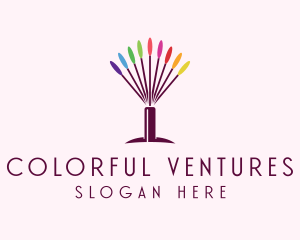 Colorful Beauty Brush  logo design