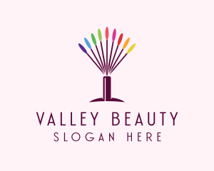 Colorful Beauty Brush  logo design