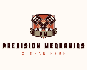 Piston Engine Mechanic logo design