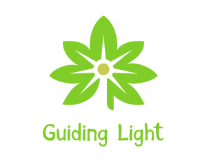 Green Cannabis Light  logo design