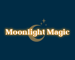 Sparkle Moon Glowing logo