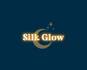 Sparkle Moon Glowing logo design