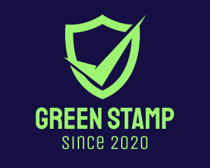 Green Security Check logo design