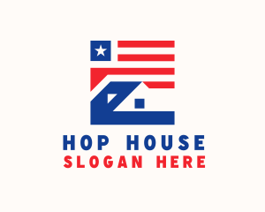 House Flag Property logo design