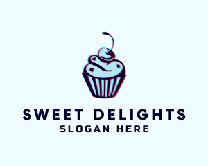 Cherry Cupcake Pastry logo design