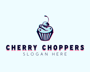 Cherry Cupcake Pastry logo design