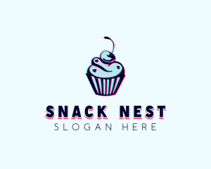 Cherry Cupcake Pastry logo design