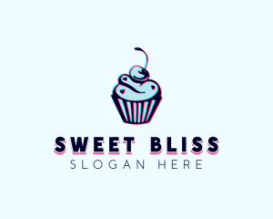 Cherry Cupcake Pastry logo design