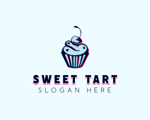 Cherry Cupcake Pastry logo design