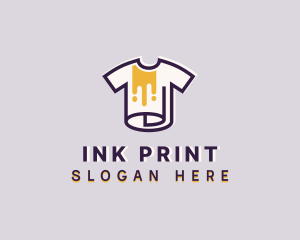 Paint Tee Shirt Printing logo design