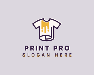 Paint Tee Shirt Printing logo design