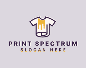 Paint Tee Shirt Printing logo design