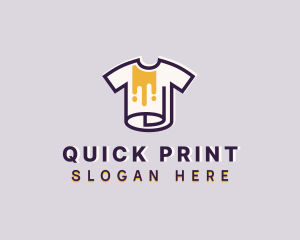 Paint Tee Shirt Printing logo design