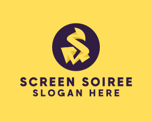 Yellow Electric Letter S logo design