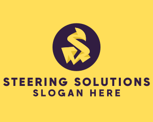 Yellow Electric Letter S logo design