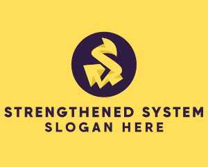 Yellow Electric Letter S logo design