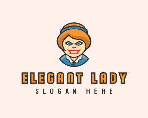 Woman Lady Gamer logo design