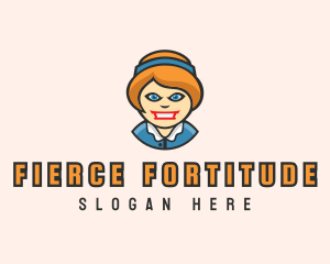 Woman Lady Gamer logo