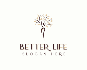 Wellness Tree Woman logo design