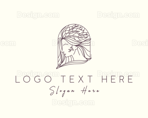 Forest Woman Face Logo