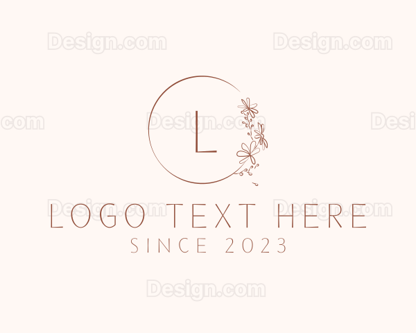 Autumn Flower Organic Florist Logo