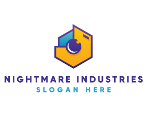 Industrial Hexagon Camera logo design