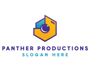 Industrial Hexagon Camera logo design