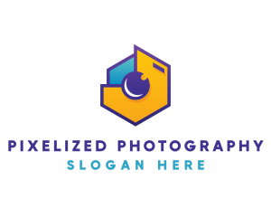 Industrial Hexagon Camera logo design