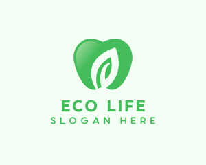 Eco Apple Fruit logo design