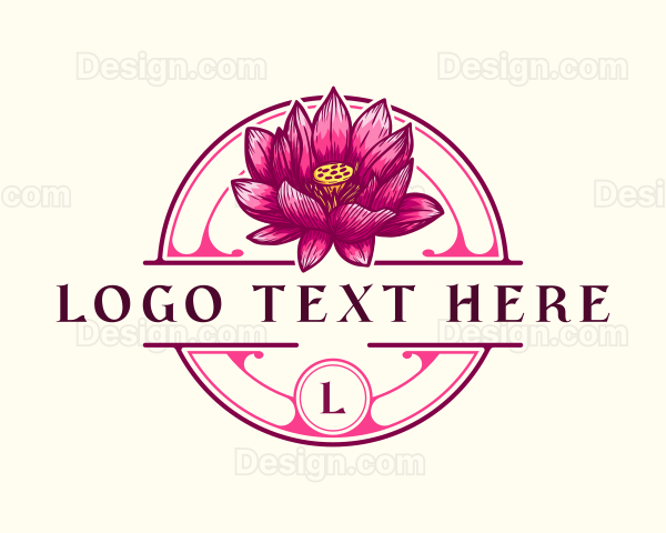 Lotus Flower Plant Logo