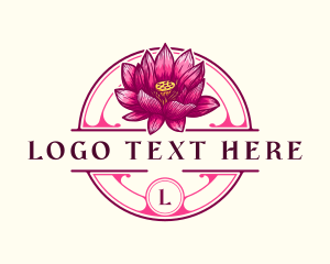 Lotus Flower Plant Logo