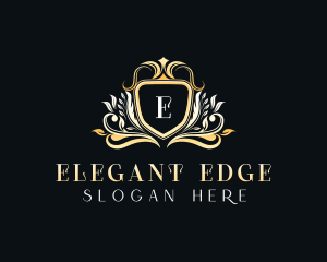 Luxury Floral Crest logo design