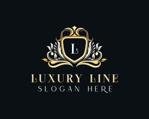 Luxury Floral Crest logo design