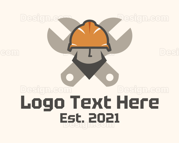 Hardhat Wrench Mechanic Logo