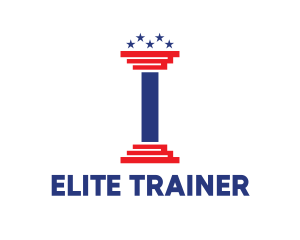 USA Fitness Pillar logo design