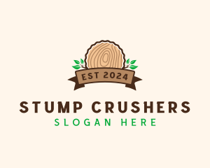 Wood Stump Nature logo design