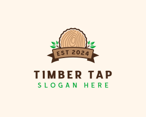 Wood Stump Nature logo design